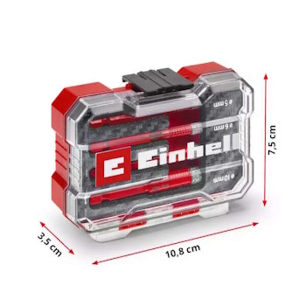 XS-CASE set dijamantskih burgija za keramiku E6.3-1/4" 4/1 Einhell - Slika 3