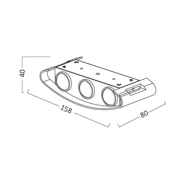 Zidna baštenska svetiljka bela 6x1W-3000K-IP65 - Slika 4