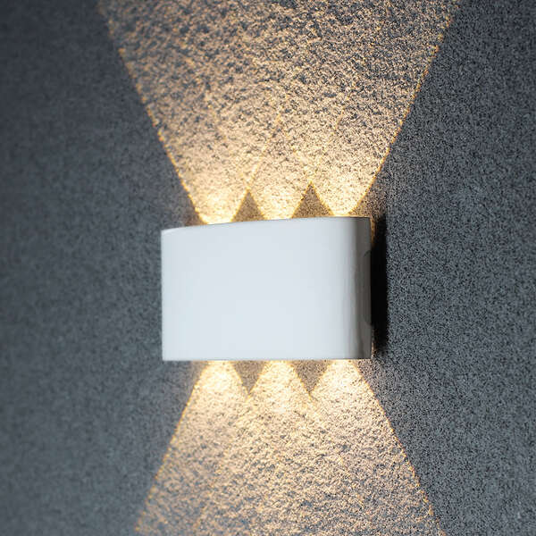 Zidna baštenska svetiljka bela 6x1W-3000K-IP65 - Slika 2