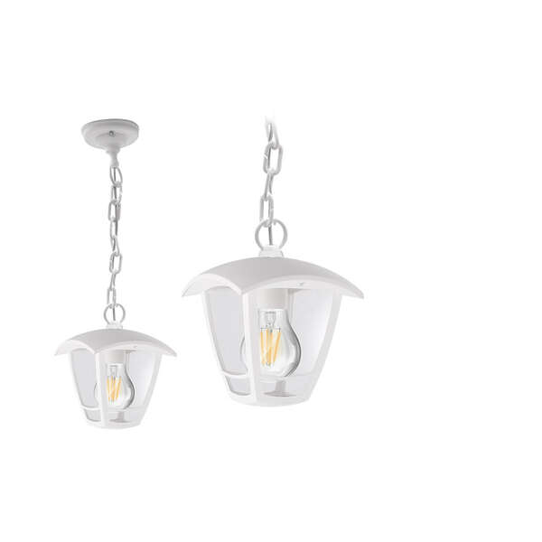 Zidna baštenska svetiljka bela 800mm E27-IP44 - Slika 1