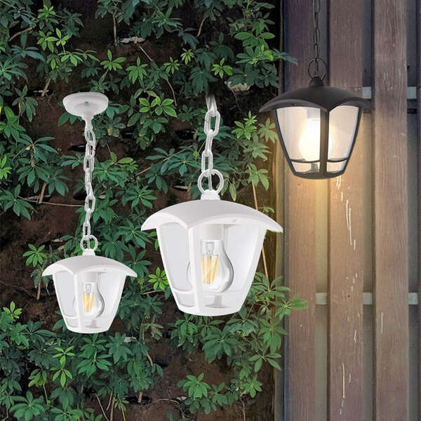 Zidna baštenska svetiljka bela 800mm E27-IP44 - Slika 2