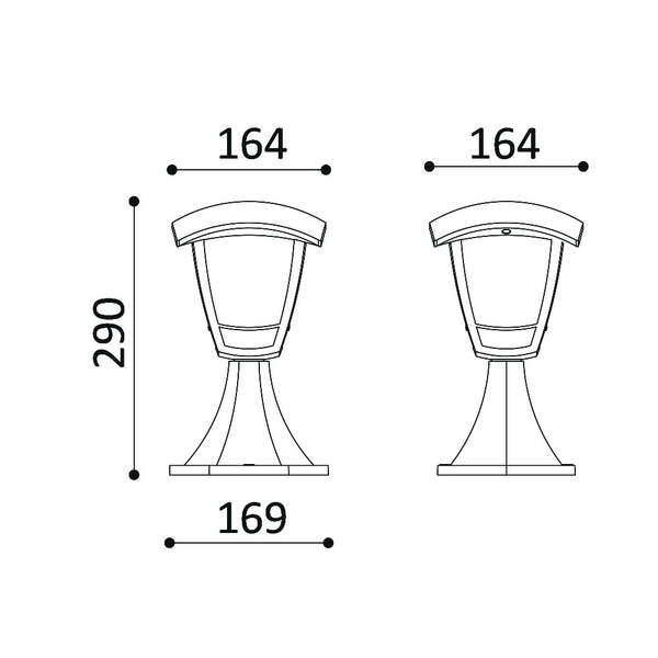 Zidna baštenska svetiljka bela E27-IP44 - Slika 4