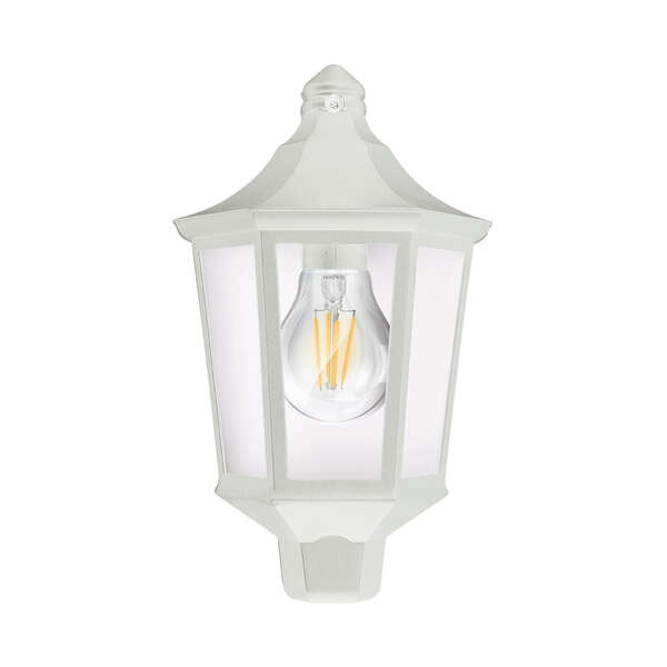 Zidna baštenska svetiljka bela E27-IP44 - Slika 1
