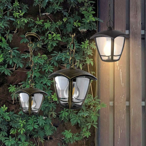 Zidna baštenska svetiljka bronzana 800mm E27-IP44 - Slika 2