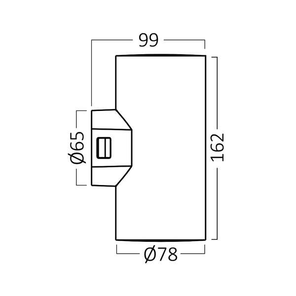 Zidna baštenska svetiljka crna 2x9W-3000K-IP65 - Slika 4