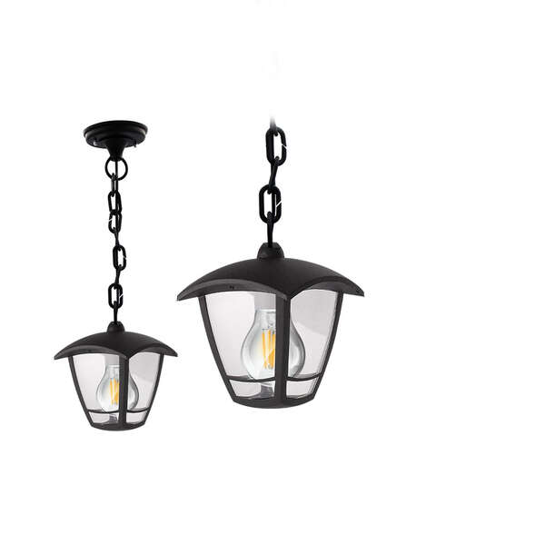 Zidna baštenska svetiljka crna 800mm E27-IP44 - Slika 1