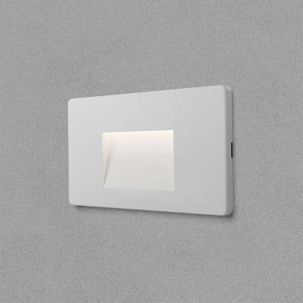 Zidna baštenska svetiljka kvadratna bela 3W-3000K-IP65 - Slika 2