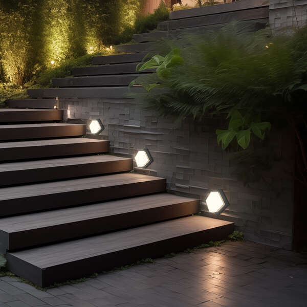 Zidna baštenska svetiljka kvadratna crna 15W 3000K - IP65 - Slika 2