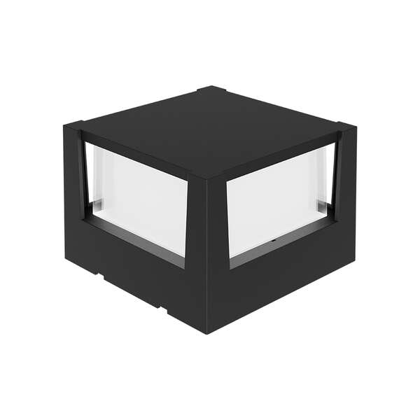 Zidna baštenska svetiljka kvadratna crna 15W-3000K-IP65 - Slika 1