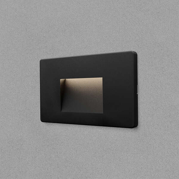 Zidna baštenska svetiljka kvadratna crna 3W-3000K-IP65 - Slika 2