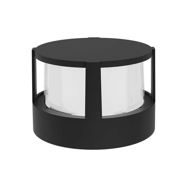 Zidna baštenska svetiljka okrugla crna, 15W-3000K-IP65 - Slika 1