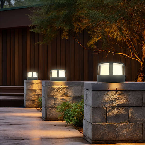 Zidna baštenska svetiljka okrugla crna, 15W-3000K-IP65 - Slika 2