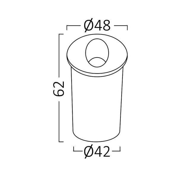 Zidna baštenska svetiljka okrugla crna 2W-3000K-IP65 - Slika 4