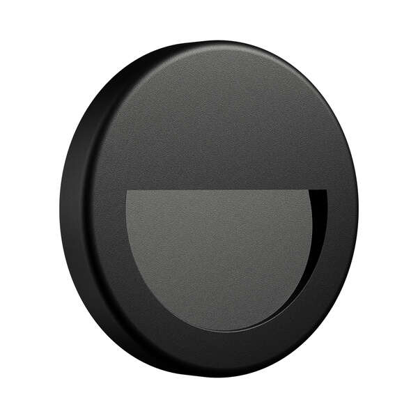 Zidna baštenska svetiljka okrugla crna 3W-3000K-IP65 - Slika 4