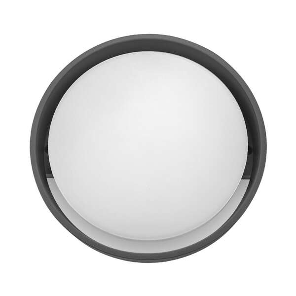 Zidna baštenska svetiljka okrugla siva, 12W-3000K-IP65 - Slika 3