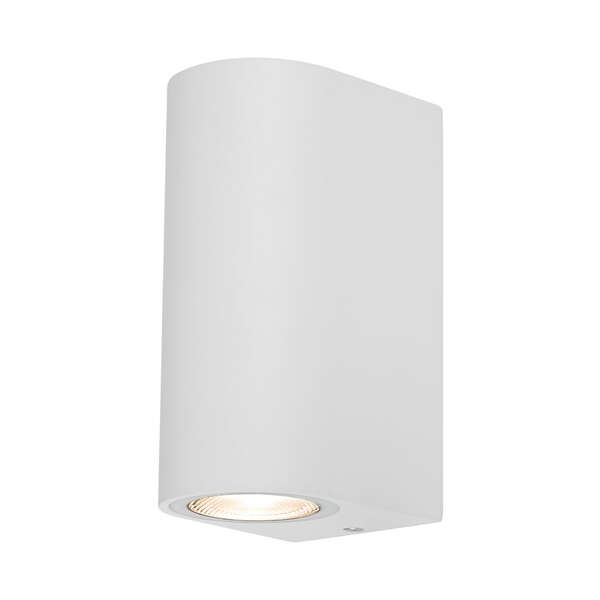 Zidna rozetna bela 2xGU10-IP44 - Slika 1