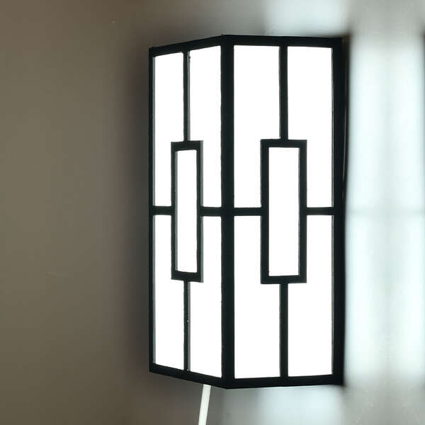 Zidna rozetna pravougaona crna 10W-3U1-IP44 - Slika 2