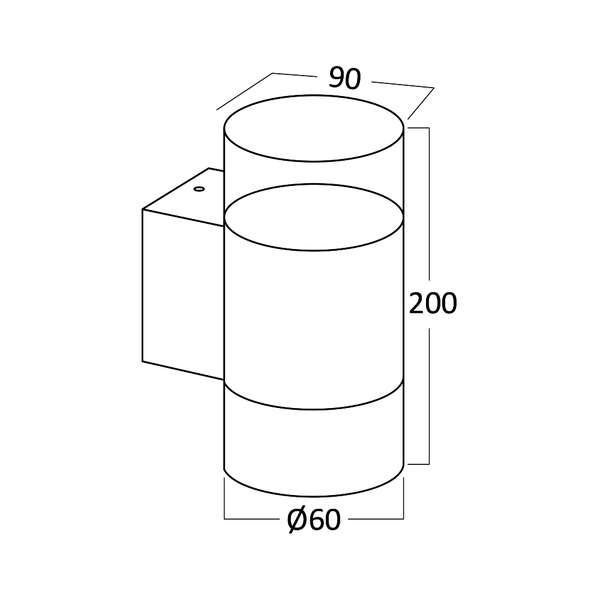Zidna rozetna siva 2xGU10-IP44 - Slika 4