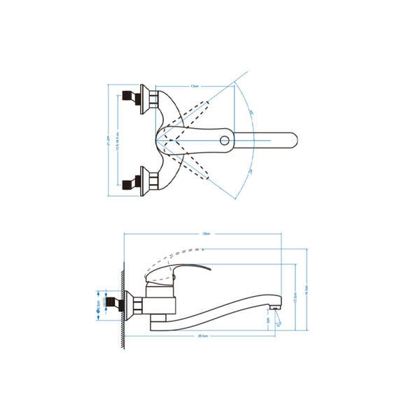 Zidna slavina za lavabo KONGO - Slika 4