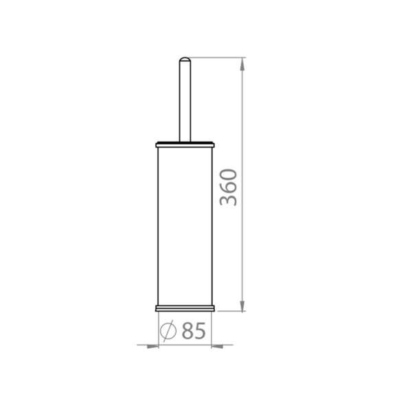 Četka za WC šolju classic LINNI black - Slika 4