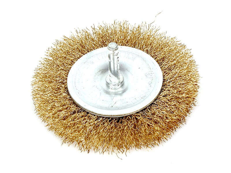 Četka čelična O100/6MM ravna mesing - Slika 1