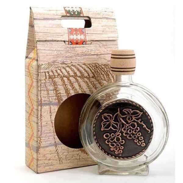 Čutura - flaša za rakiju sa motivom 0.75 grožđe - loza - Slika 1