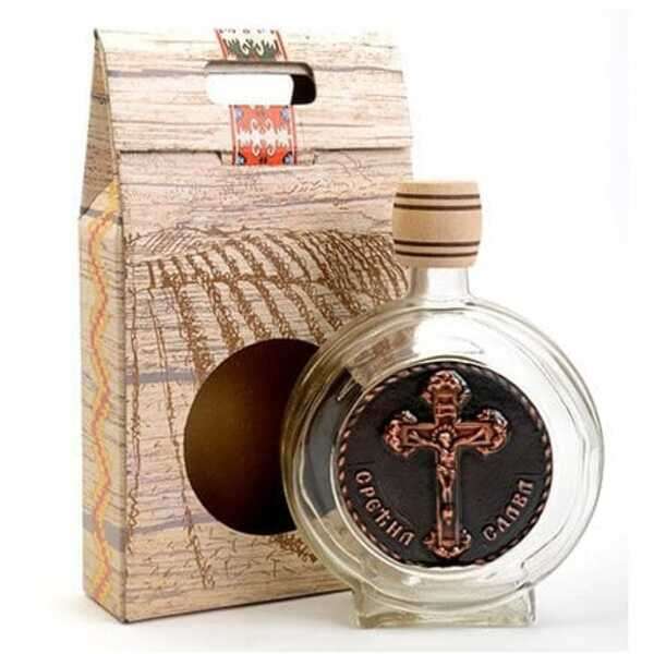 Čutura - flaša za rakiju sa motivom 0.75 krsna slava - Slika 1