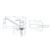 Baterija za sudoperu stojeća KONGO 303 - Slika 3