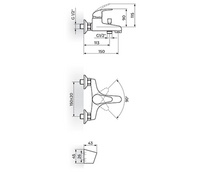 Baterija za kadu "Švedska" sa ručnim tušem PERLA - Slika 2