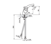 Baterija za lavabo KLASIK K21101 - Slika 2