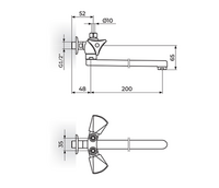 Baterija za protočni bojler izliv 200mm KLASIK K09201 - Slika 2
