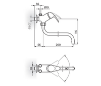 Baterija za protočni bojler izliv 200mm PERLA JP362001 - Slika 2
