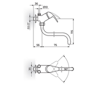 Baterija za protočni bojler izliv 75mm PERLA JP362002 - Slika 2