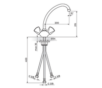 Baterija za sudoperu, protočni bojler izliv 200mm KLASAIK K26101 - Slika 2