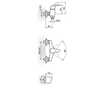 Baterija za tuš kadu sa ručnim tušem PERLA JP371001 - Slika 2