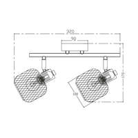 Dekorativna plafonska svetiljka drvo 2H-2xE14 - Slika 3