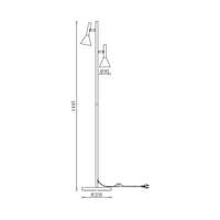 Dekorativna podna svetiljka crna 2H-2xGU10 - Slika 4