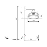 Dekorativna stona svetiljka crna 1H-1xE27 - Slika 4