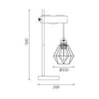 Dekorativna stona svetiljka drvo 1H-1xE27 - Slika 3