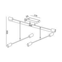 Dekorativna svetiljka bela 6H-6xE27 - Slika 3