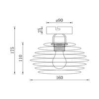 Dekorativna svetiljka crna 1H-1xE27 - Slika 4