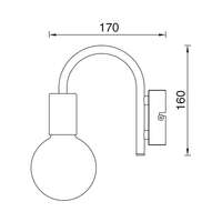 Dekorativna svetiljka crna 1H-1xE27 - Slika 3