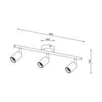 Dekorativna svetiljka crna 3H-3xE27 - Slika 3