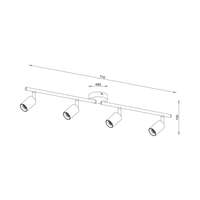 Dekorativna svetiljka crna 4H-4xE27 - Slika 3