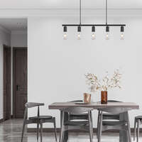 Dekorativna svetiljka crna 5H-5xE27 - Slika 2