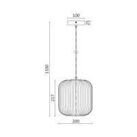 Dekorativna visilica, crna 1H-1xE27 - Slika 3