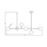 Dekorativna visilica 1H-6xG9-CLR - Slika 3