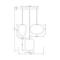 Dekorativna visilica 3H-3xE14 - Slika 3