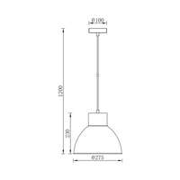 Dekorativna visilica bela 1H-1xE27 - Slika 3