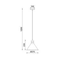 Dekorativna visilica crna 1H-1xE27 - Slika 3